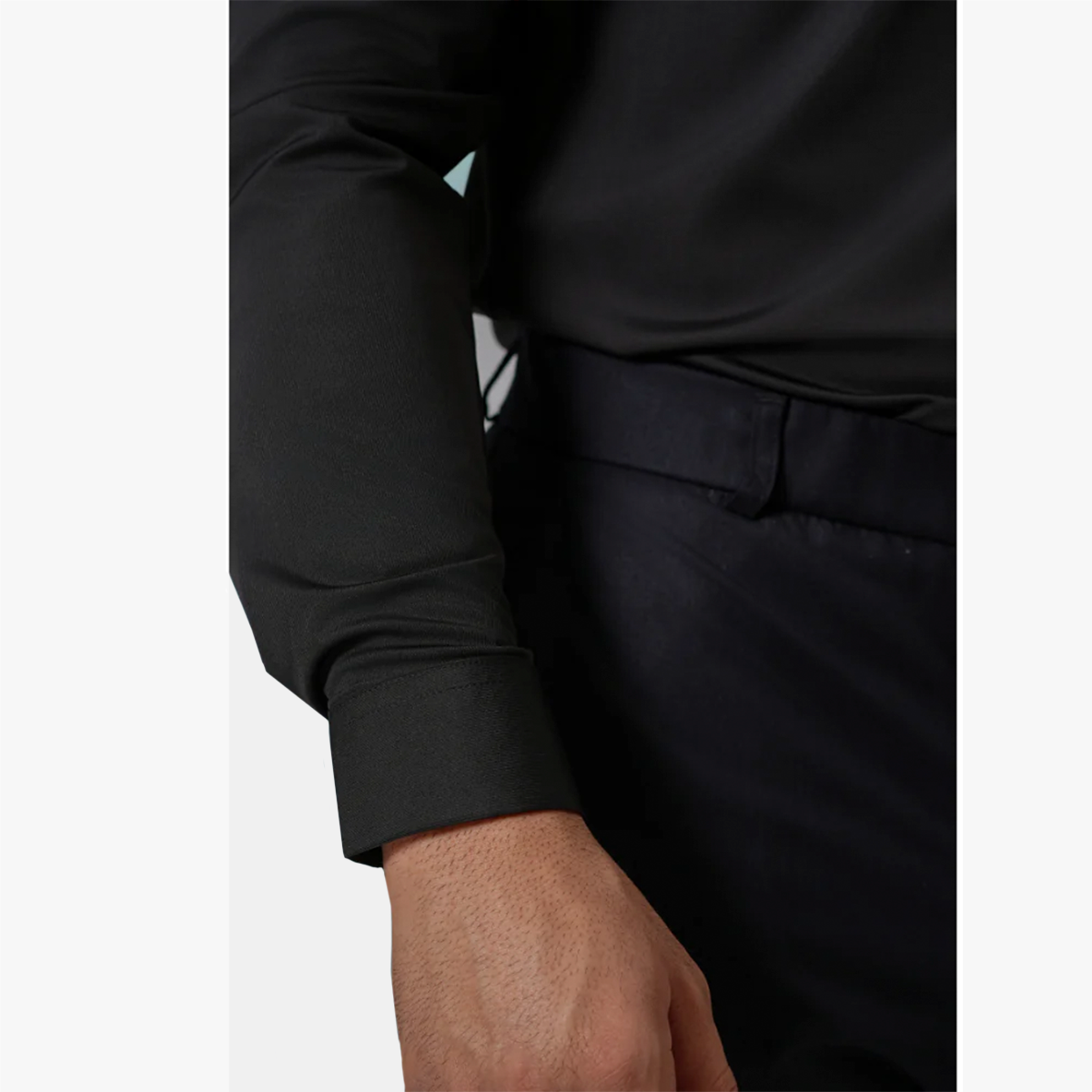 Premium Full Sleeves Wrinkle Free Shirt (Black)