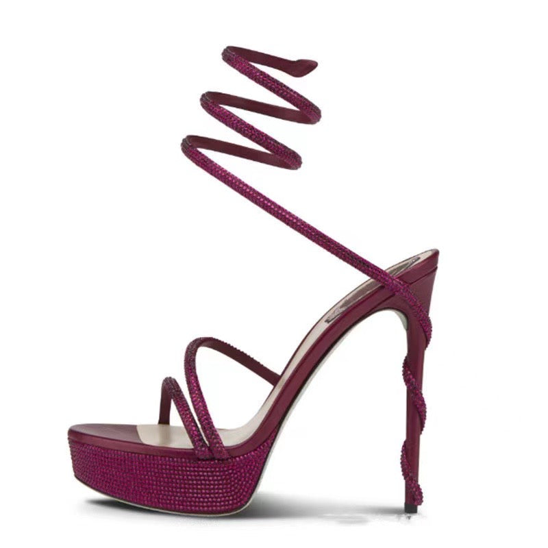 Bertha Wrap Around Sandal Heel