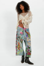 Pearl Peonies Cropped Jeans